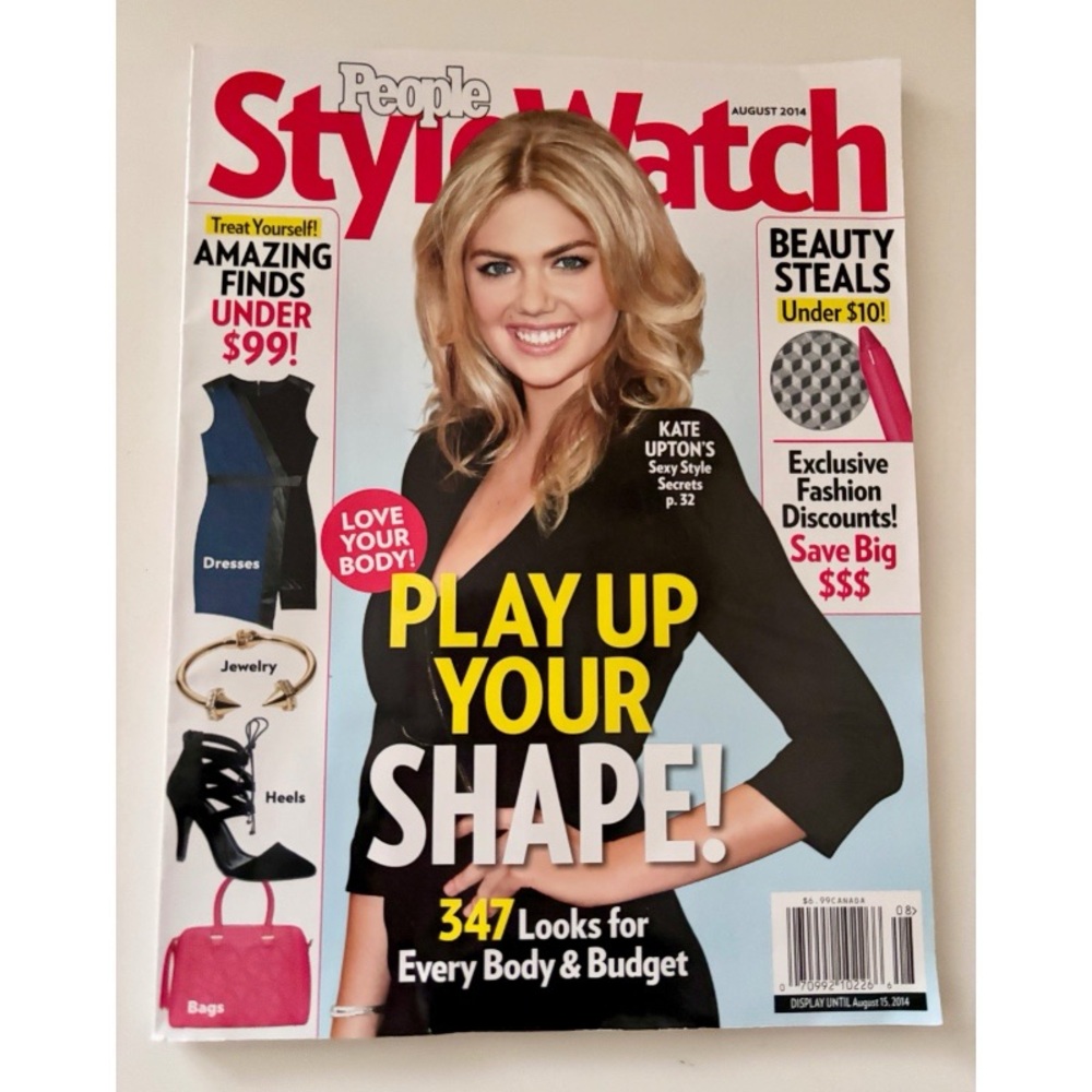 People Style Watch Magazine August 2014 - Kate Upton Cover & Style Feature